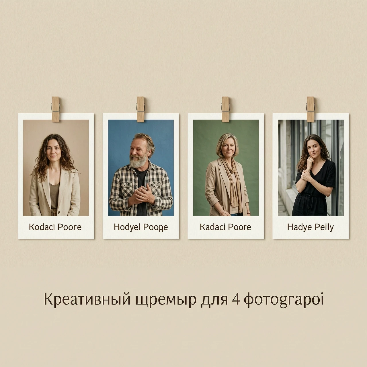 Креативный шаблон для 4 фотографий — работа пользователя Искристый Рыцарь