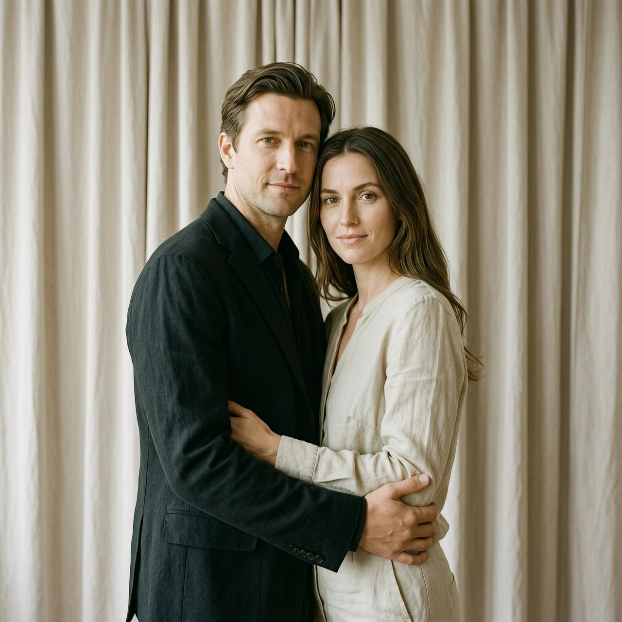 Create an ultra-realistic intimate portrait of a couple based on the provided reference photos. IMPORTANT — IDENTITY LOCK: Use the exact faces, facial features, proportions,…