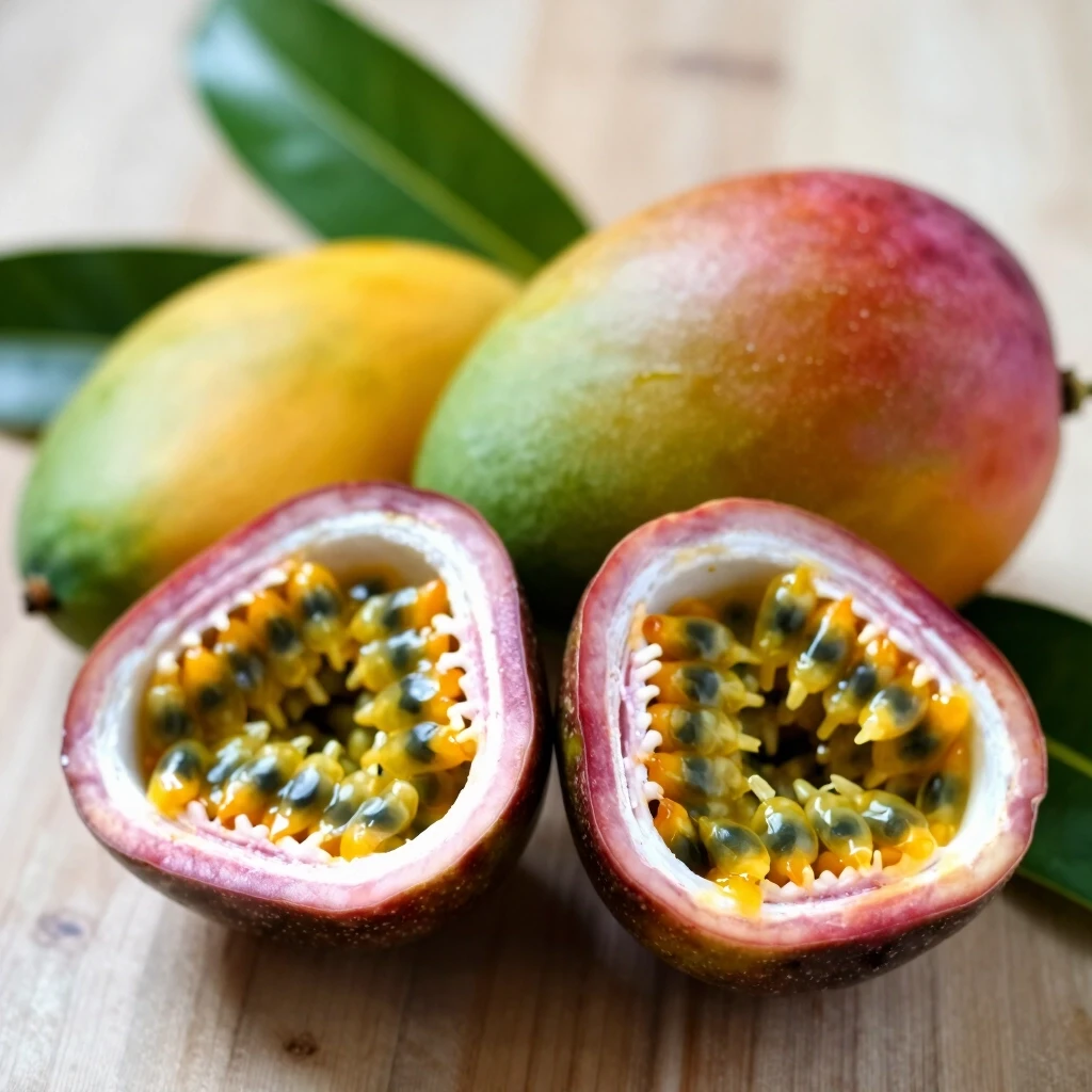 Напиши текст mango passion fruit одной непрерывной линией. Черной линией на белом фоне. Это должен быть не рисунок, а шрифтовая композиция в калиграфическом стиле — работа…