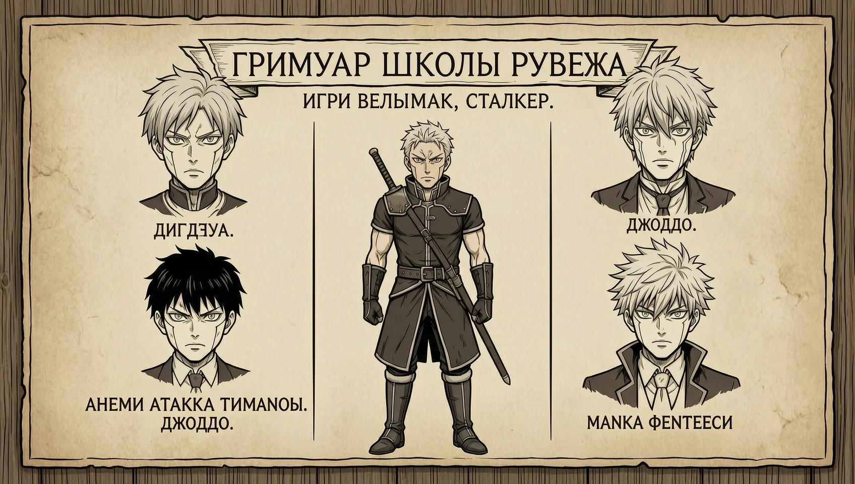 Гримуар Школы Рубежа (Игры ведьмак, сталкер. Аниме атака титанов, джоджо. Манга фентези) — работа пользователя Интригующая Гравитация
