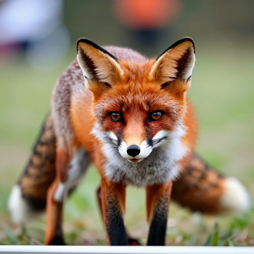 Furry fox orange show black hole in camera — работа пользователя Масштабный Ксеномант