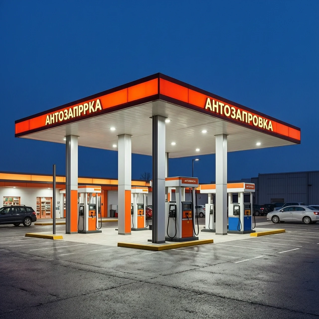 горит автозаправка — работа пользователя Сверкающий Снег