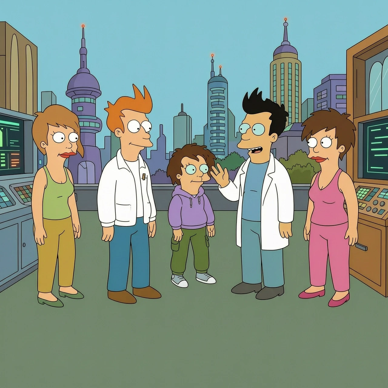 Герои мультфильма futurama вокруг меня — работа пользователя Дикая Галактика
