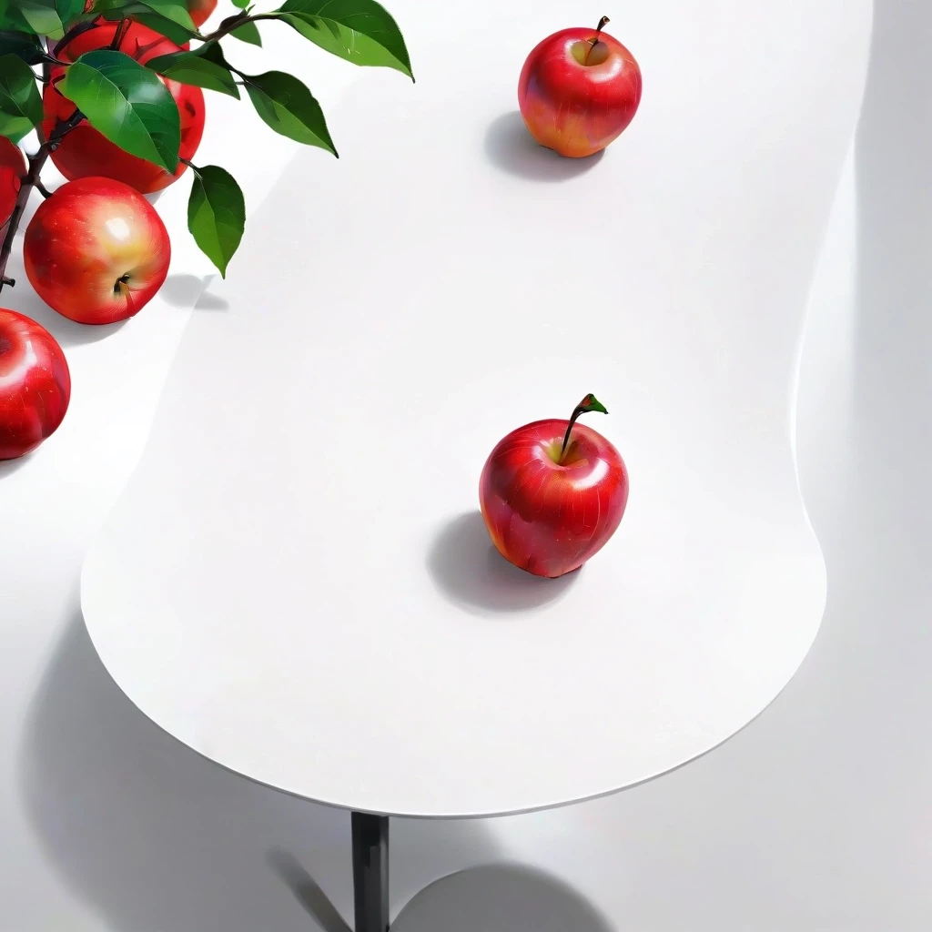 a red apple on a white table — работа пользователя Эффектная Сфера
