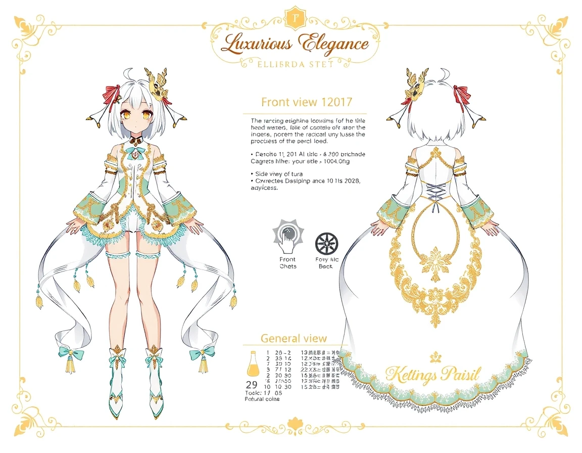 character sheet, front view, back view, side view, general view. Grey background, anime Neptunia, beach — работа пользователя Огненная Охотница