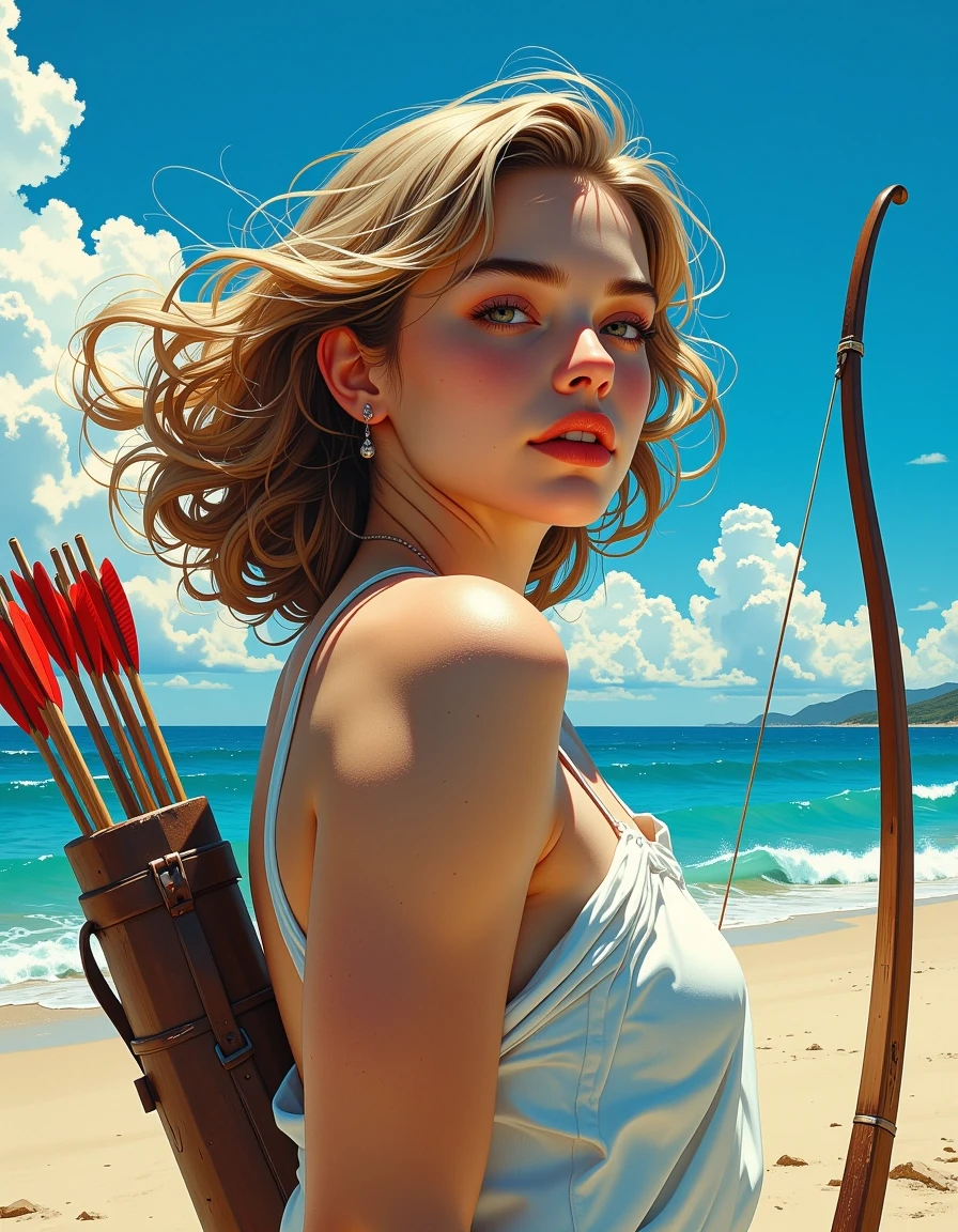 A masterpiece in the style of the 1980s, featuring clean lines, dynamic brushstrokes, and rich textures in the background, evoking nostalgia, perhaps with subtle patterns…