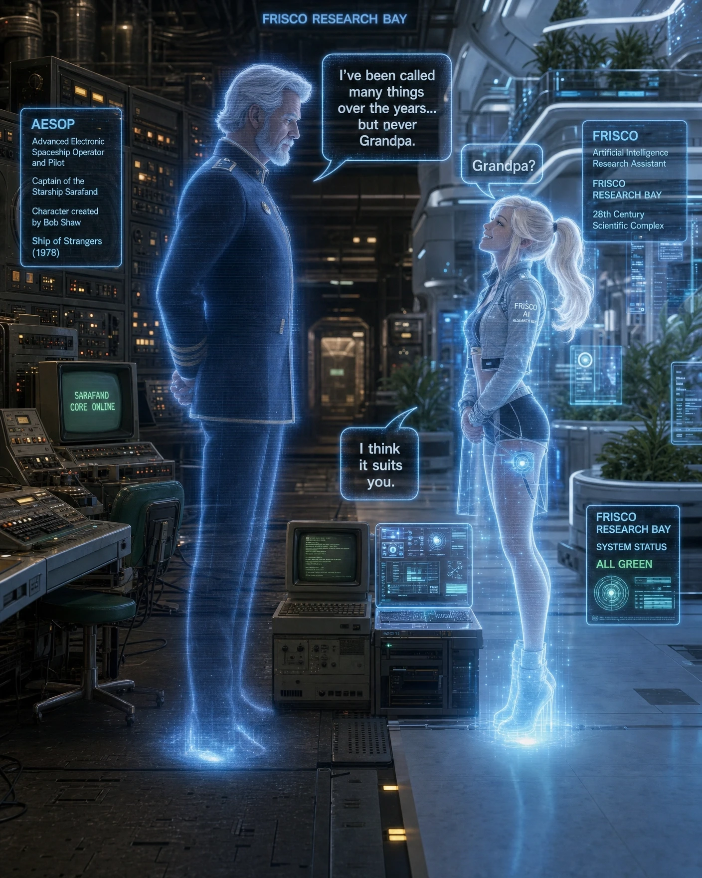 A heartwarming cinematic hard science-fiction crossover celebrating the legacy of artificial intelligence across generations of science fiction. Inside a magnificent…