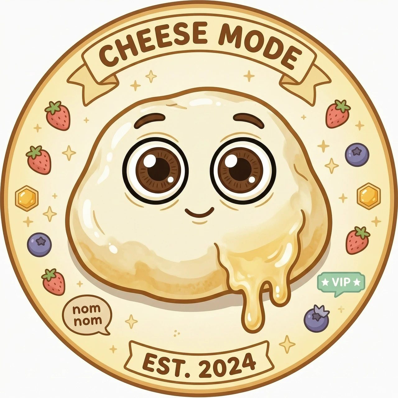 Cream cheese art с глазами в виде рисунка аватар для cs2 — работа пользователя Искристый Эксимер