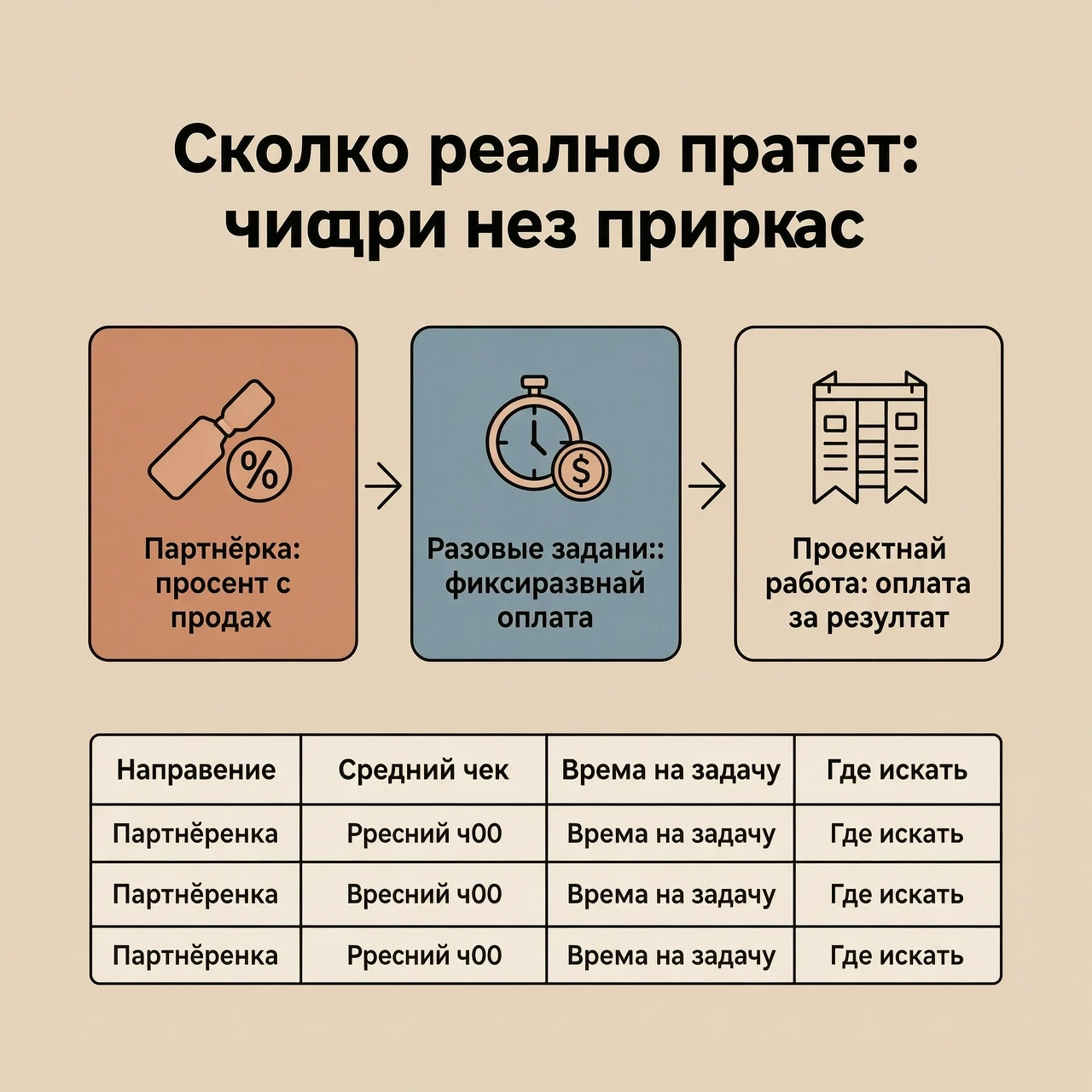 Создай плоскую иллюстрацию (flat design) в формате 1:1, в спокойных тёплых тонах: основной фон — бежевый, акценты — терракотовый и приглушённый синий. Стиль — дружелюбный, как в…