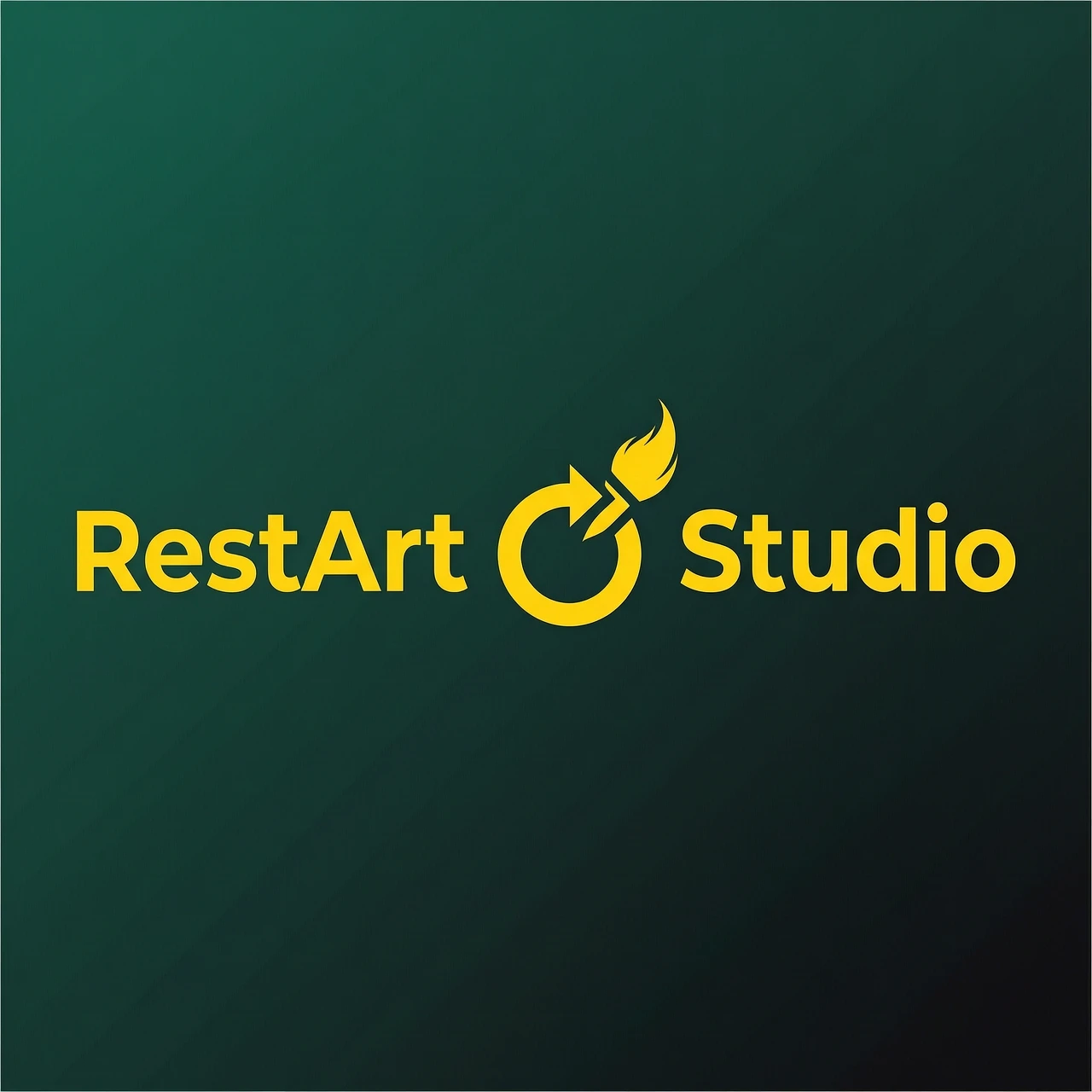 Логотип для студии детейлинга. Название: RestArt Studio Композиция по горизонтали: слева слово "RestArt", по центру знак перезагрузки, справа слово "Studio".…