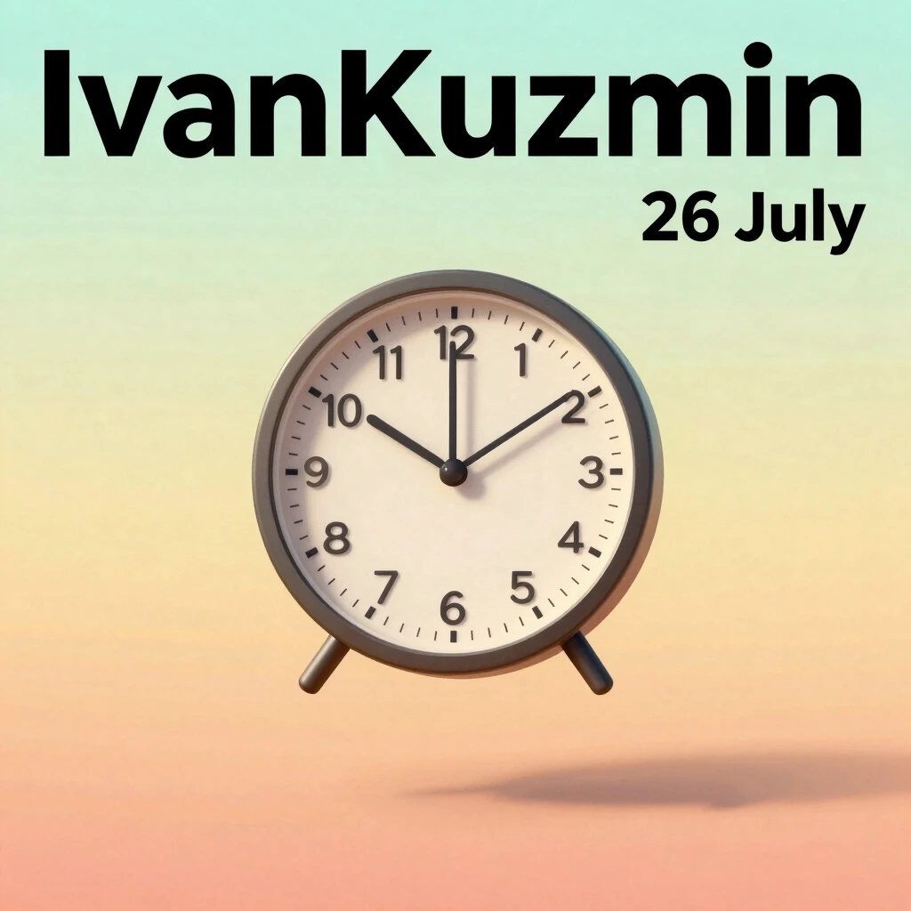 Обложка к треку в стиле Melodic Techno, исполнитель IvanKuzmin, трек называется 26 july. На обложке изображено уходящее лето и проходящее время, но она должна быть…