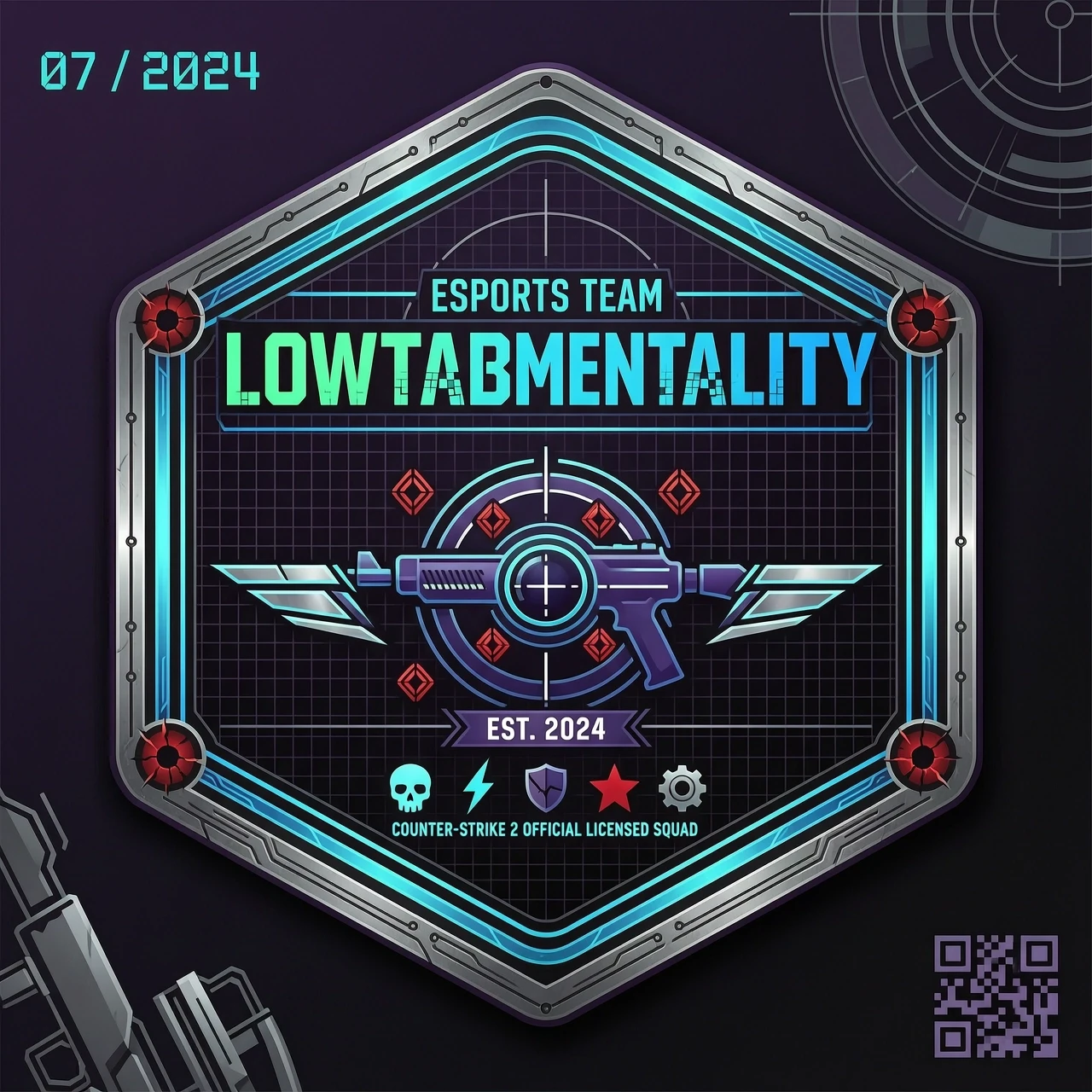 Логотип для киберспортивной команды по игре Counter-strike 2 под названием "LOWTABMENTALITY" — работа пользователя Океанский Шелест
