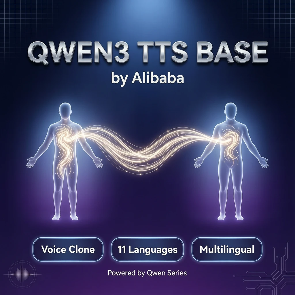Qwen3-TTS 1.7B Base — AI-модель генерации аудио