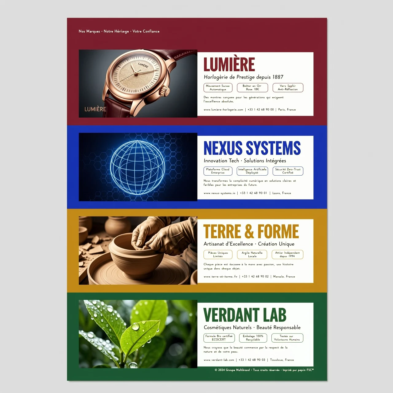 I have 4 brands with 4 different images. I want to create printed advertising material for clients where on the first page I want to place both the images and the necessary…