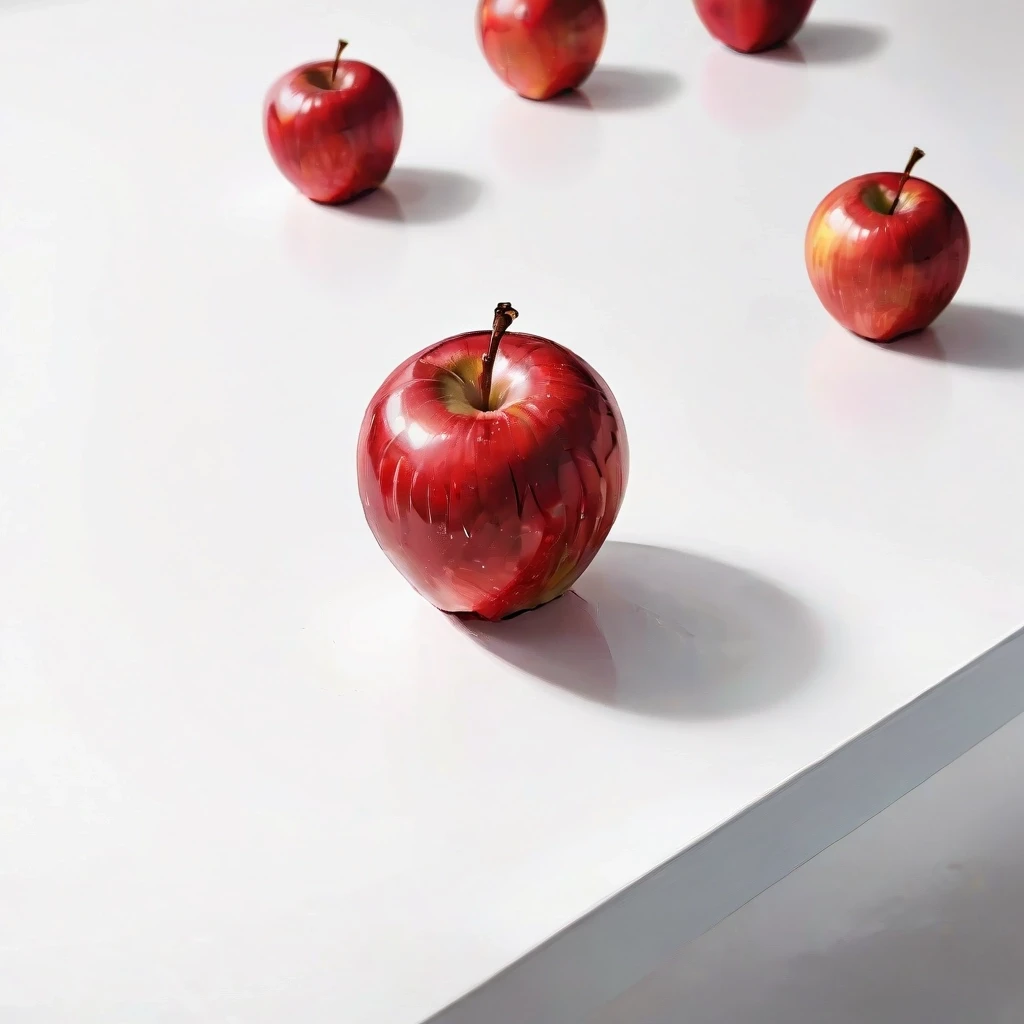 a red apple on a white table — работа пользователя Эффектная Сфера