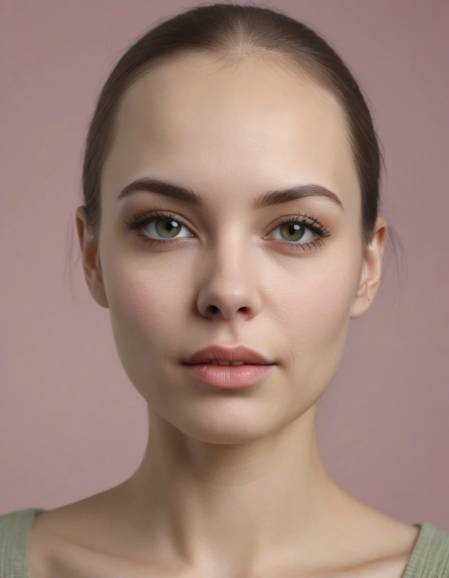 A photorealistic portrait of a beautiful young adult Russian woman, about 22 years old, Eastern European appearance. Aristocratic, elegant, refined, composed, naturally…