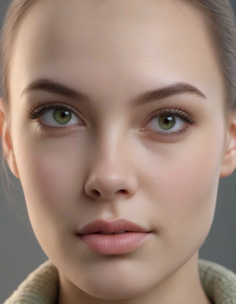 A photorealistic portrait of a beautiful young adult Russian woman, about 22 years old, Eastern European appearance. Aristocratic, elegant, refined, composed, naturally…