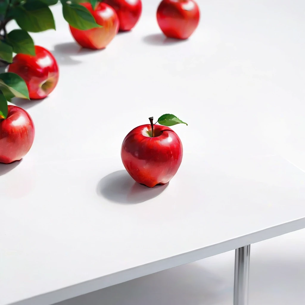 a red apple on a white table — работа пользователя Эффектная Сфера