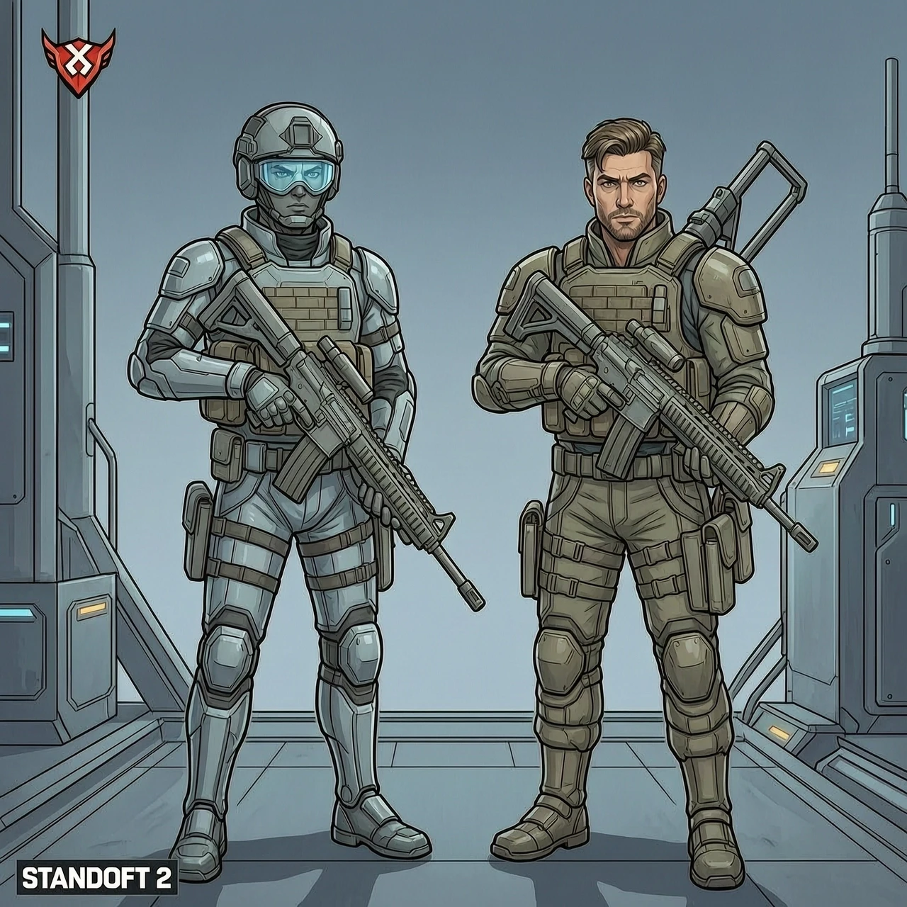 Придумай, как агенты из Standoff 2 могли бы выглядеть в другой эпохе. Например, в далёком будущем или прошлом — работа пользователя Блестящий Реактор