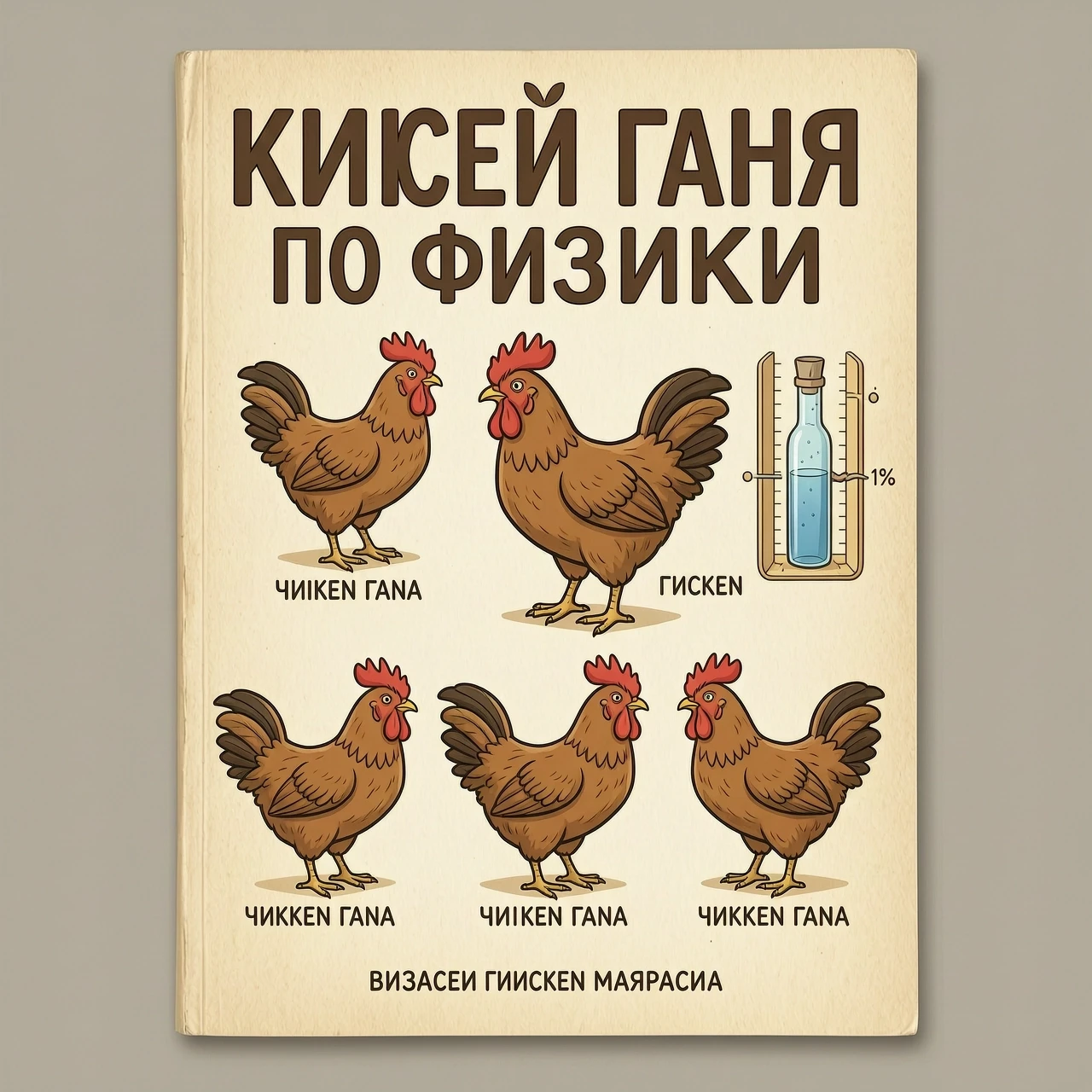 Обложка учебник по физике с рисунками чикен гана — работа пользователя Пронзительная Муза