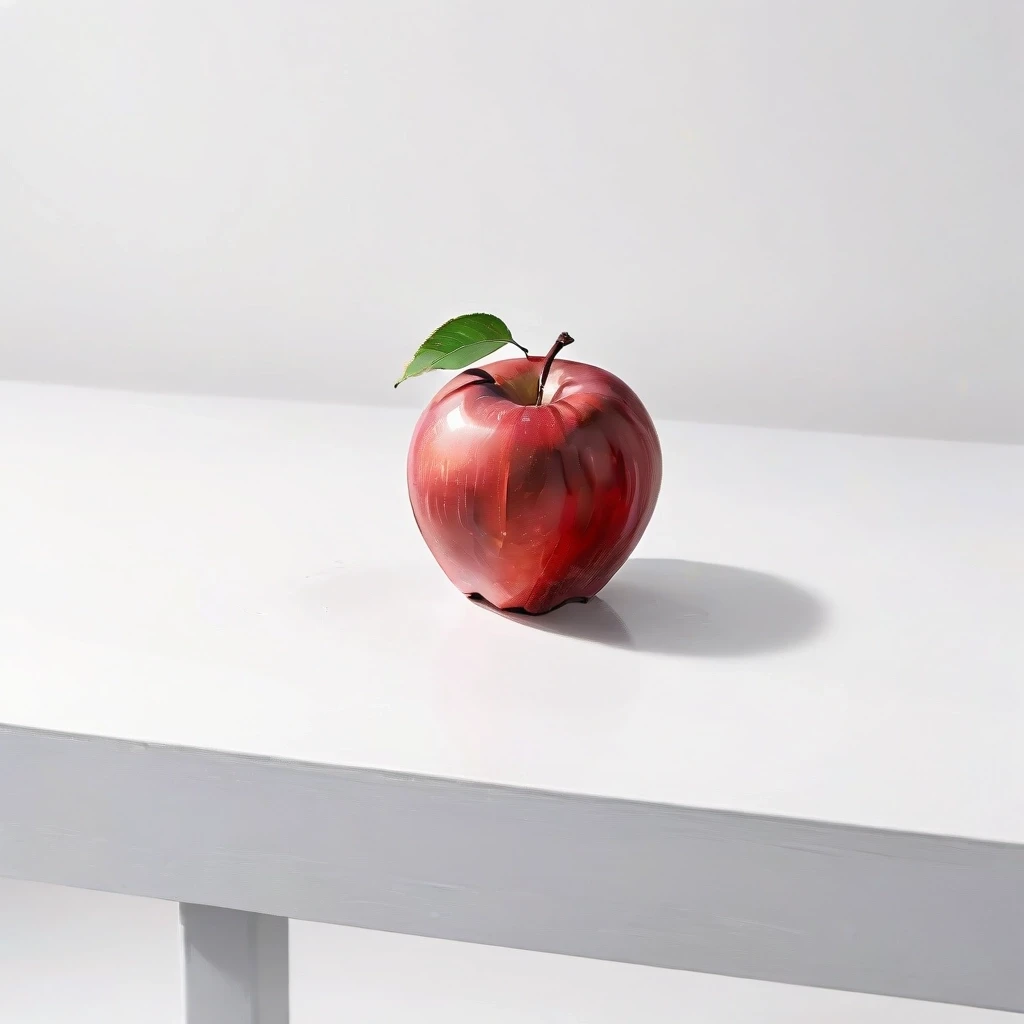 a red apple on a white table — работа пользователя Эффектная Сфера