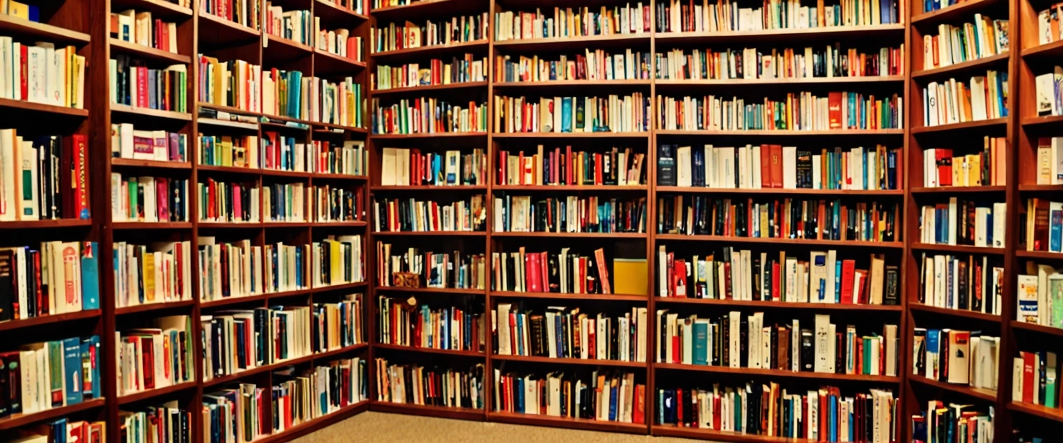 Книжные шкафы, заполненные книгами. Книги стоят и лежат, нет пустых мест. — работа пользователя Проницательный Заряд