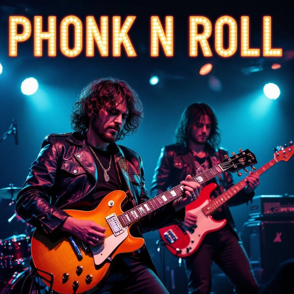 создай просто буквы Phonk 'n' Roll без фона — работа пользователя Радужный Венец