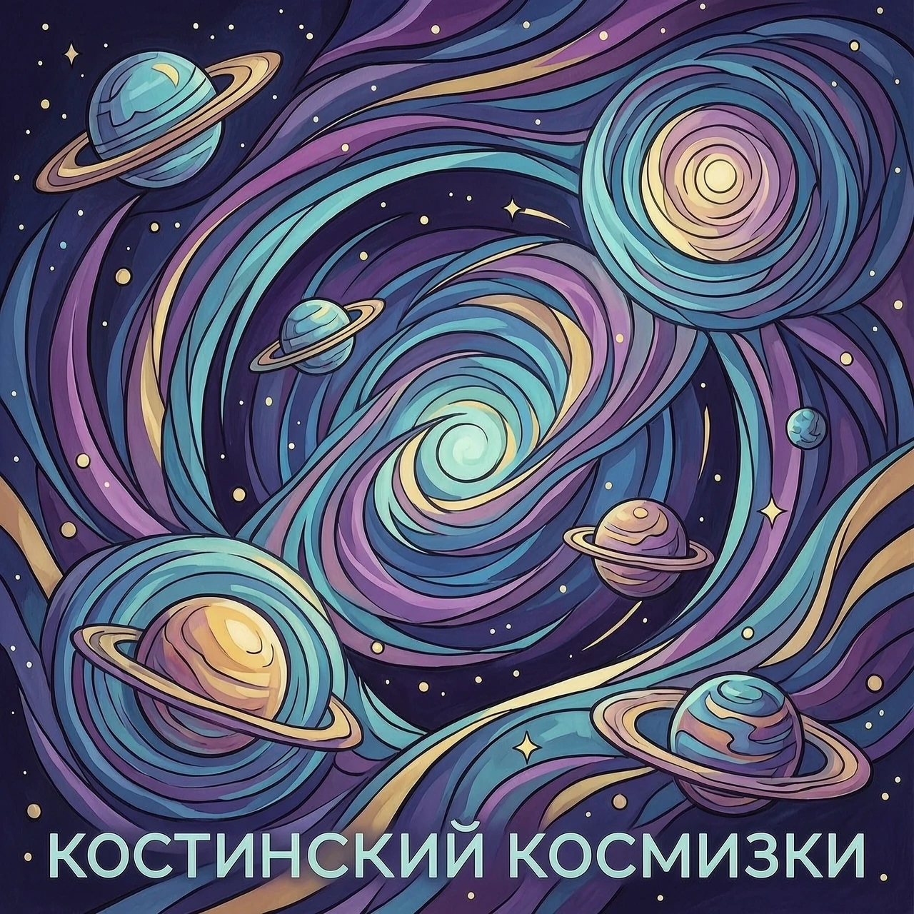 Абстрактный арт в тематике космизма, фантастический космический пейзаж — работа пользователя Эмоциональный Криоген