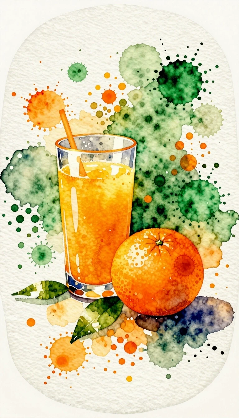 Watercolor splashes and streams of watercolor on rounded watercolor paper. In the style of Agnes Cecil. Image in the technique of digital pointillism. Drops and spots of bright…