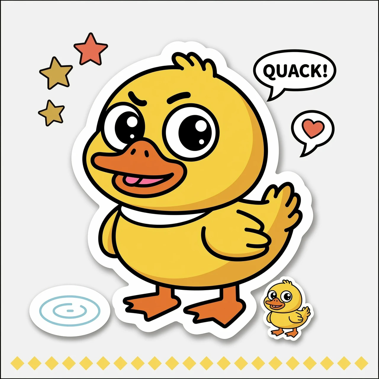 sticker duck — работа пользователя Неоновый Кристалл