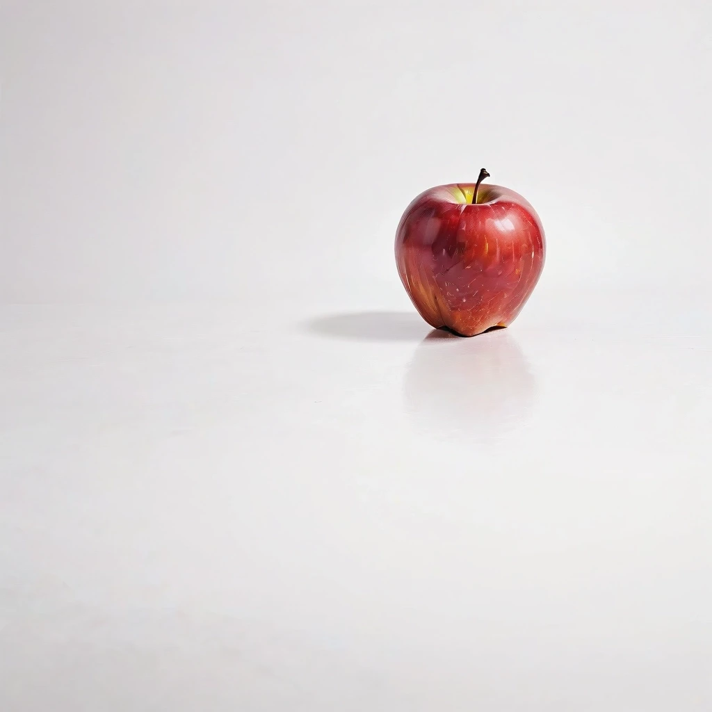 a red apple on a white table — работа пользователя Эффектная Сфера