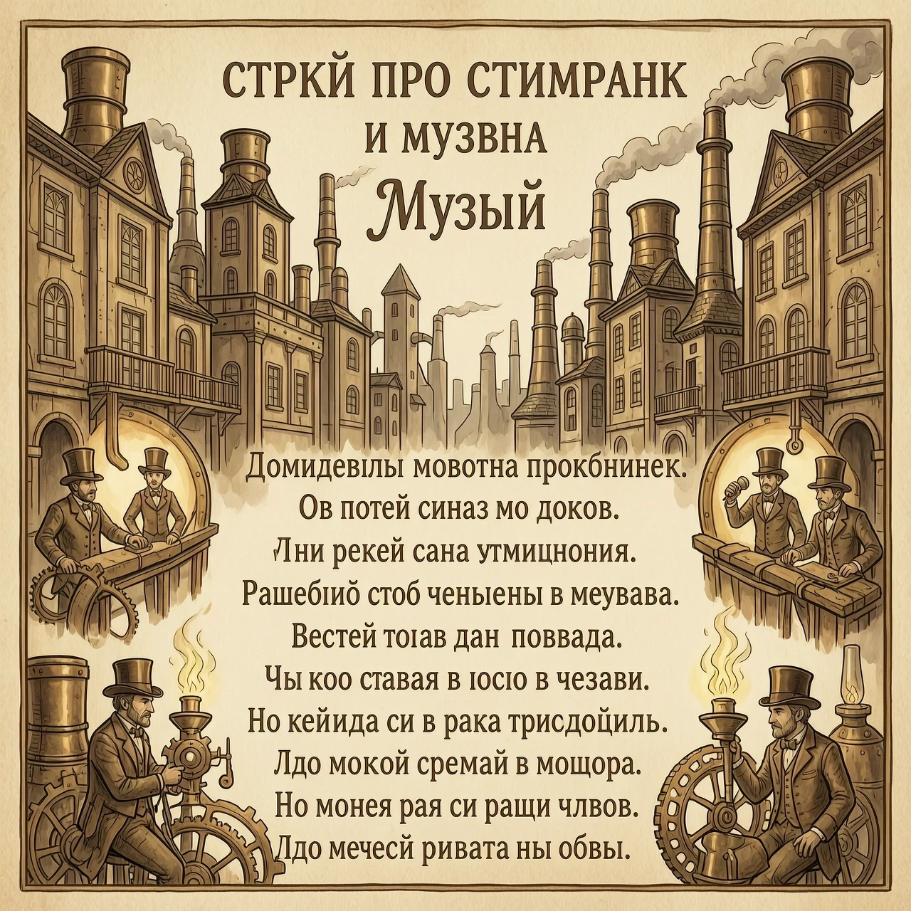 Стихи про город стимпанк прекрасный и музыка — работа пользователя Настоящая Банши