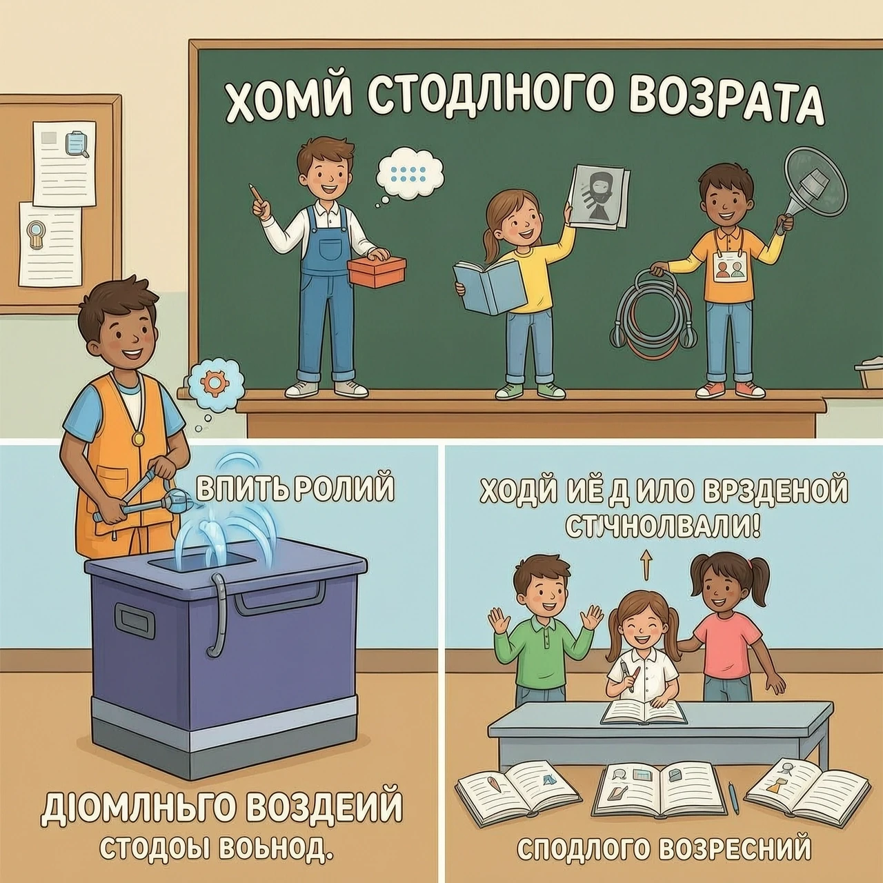 хочу создать видеоролик на тему профессий для детей школьного возраста, с использование ии — работа пользователя Светлый Пион