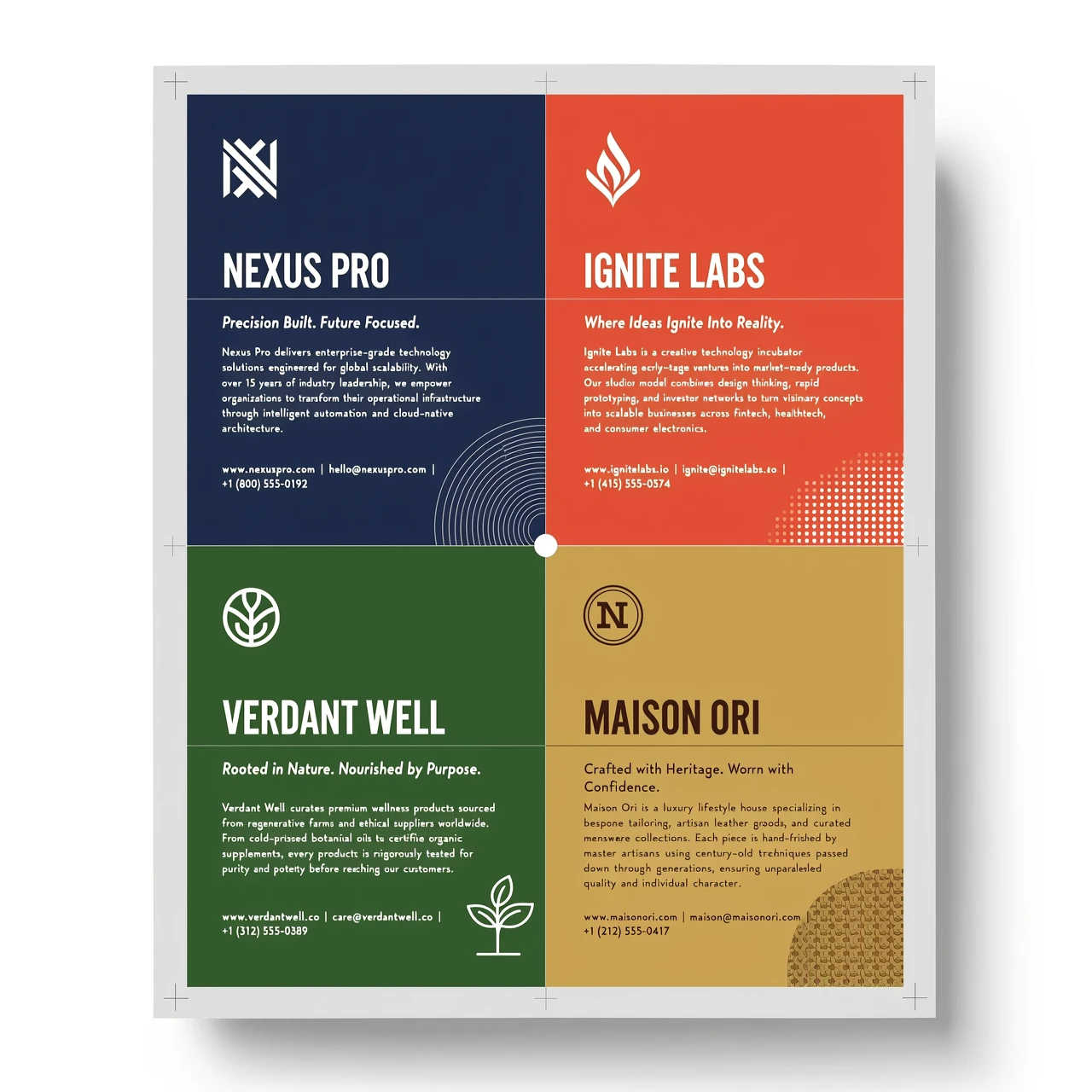 I have 4 brands with 4 different images. I want to create printed advertising material for clients where on the first page I want to place both the images and the necessary…