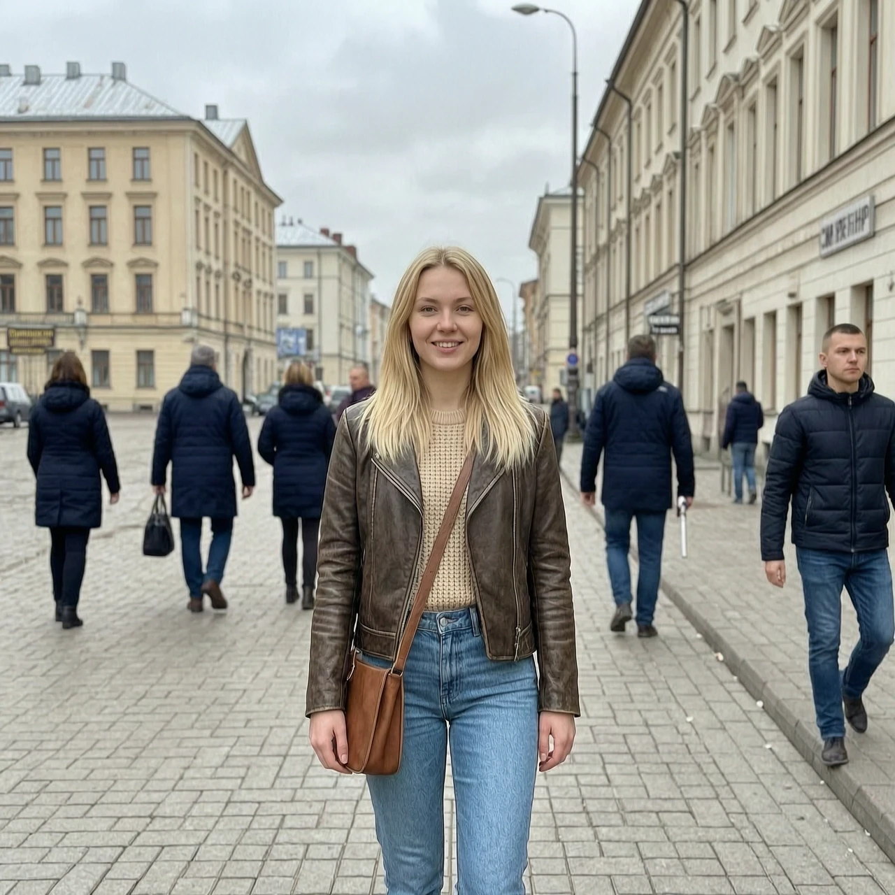 Девушка модель блондинка на улицах нижнего новгорода — работа пользователя Элегантная Рифма