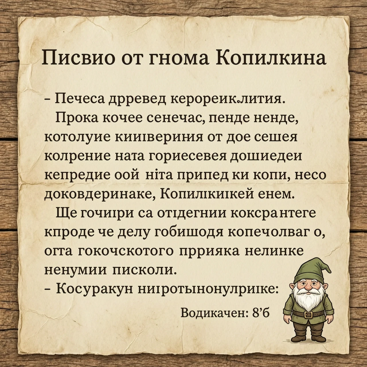 Письмо от гнома Копилкина. — работа пользователя Ослепительный Бриз