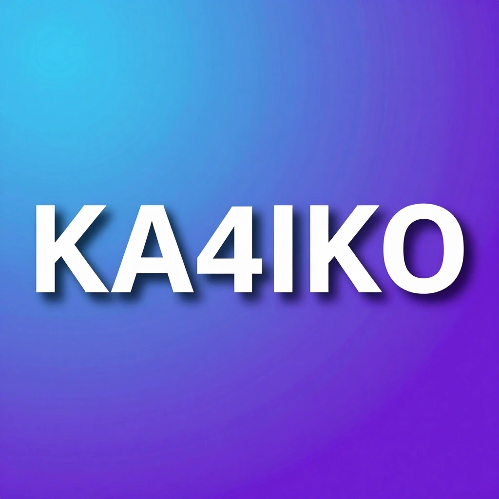 Надпись KA4IKO синий фиолетовый фон — работа пользователя Манящая Вспышка