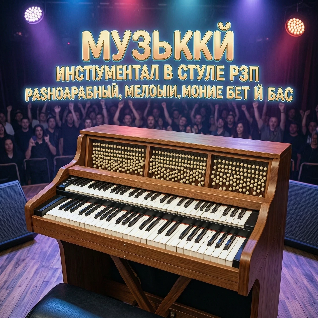 Музыку. Инструментал в стиле рэп с красивой, мелодичной, разнообразной мелодией, мощный бит и бас. Добавить орган — работа пользователя Фундаментальный Темномант
