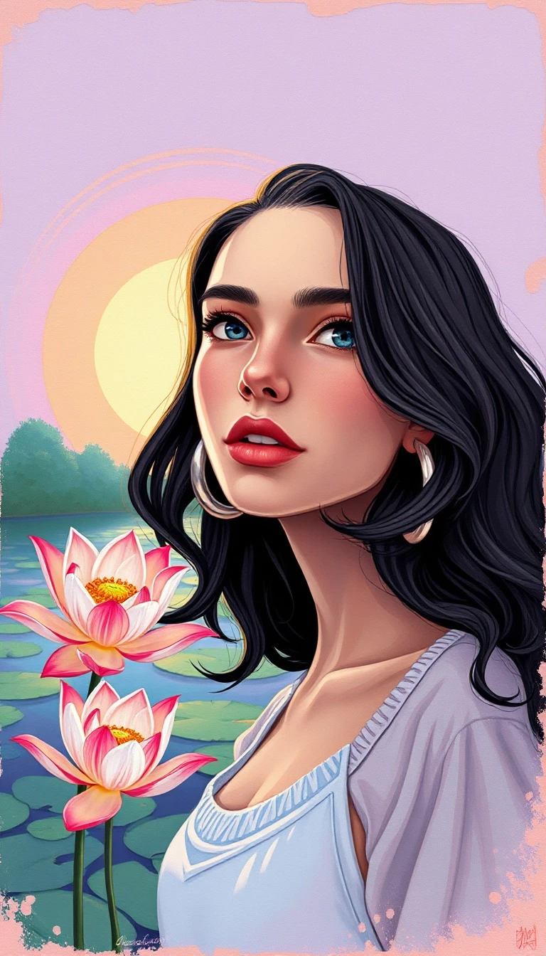 A masterpiece, in the style of the 1980s, with bold lines, dynamic strokes and rich textures, on background with a touch of nostalgia, perhaps with subtle drawings inspired by…