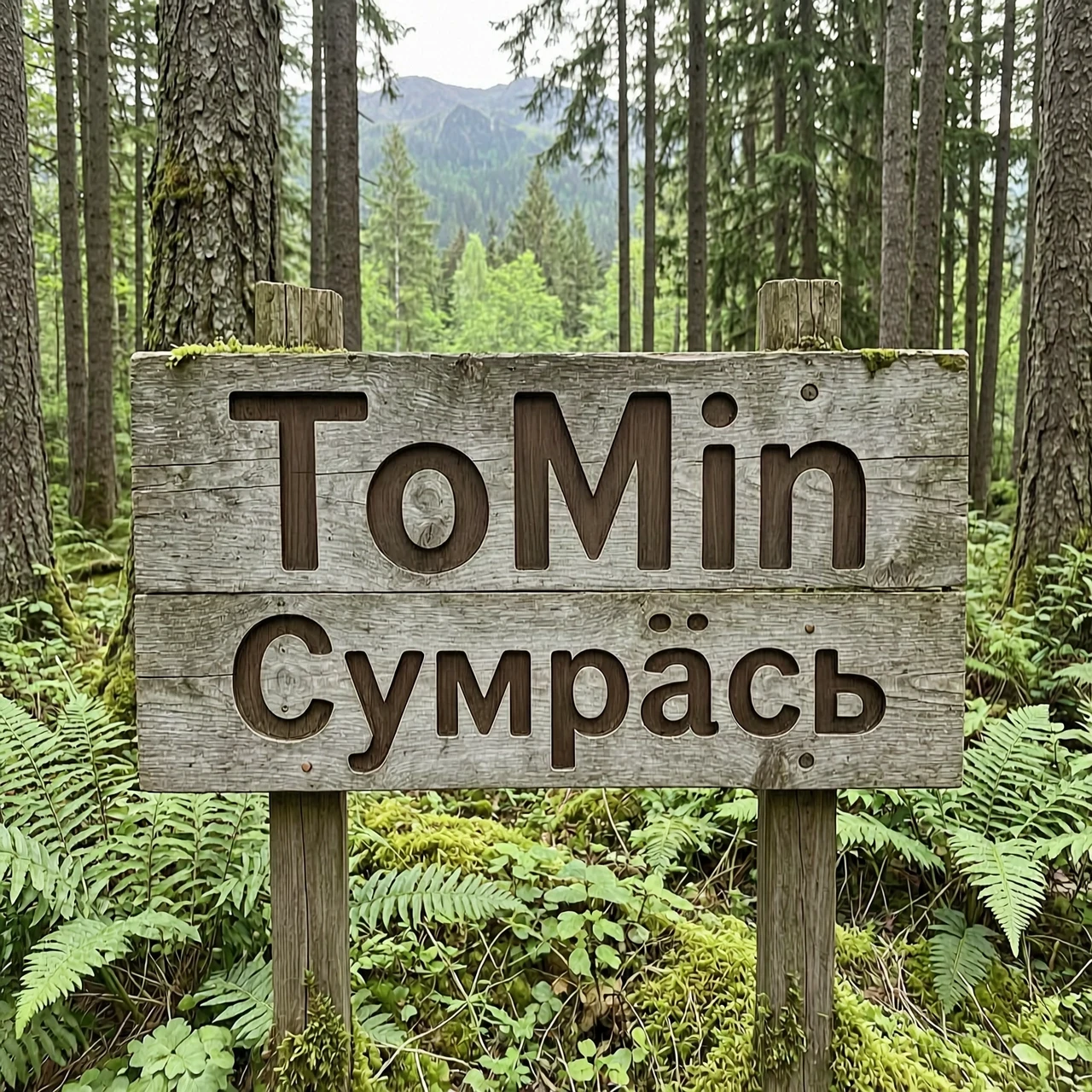 Лес, природа и надпись ToMin - Сумрась — работа пользователя Инновационный Детектор