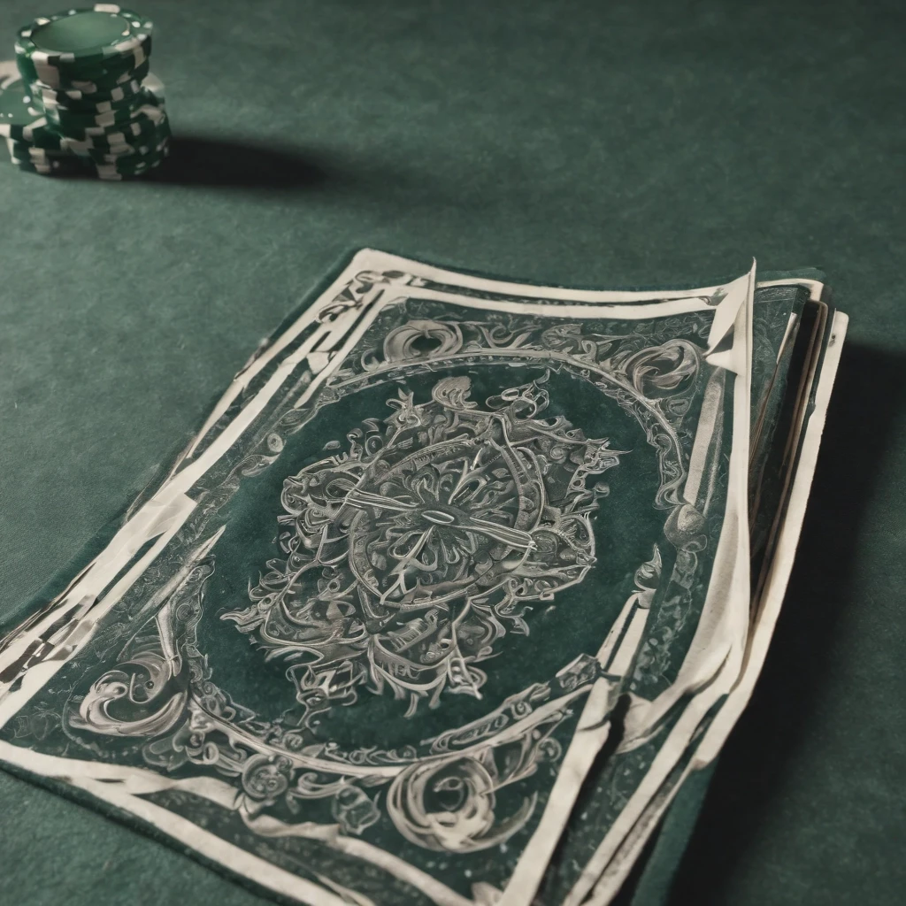 Premium A5 book cover for a detective thriller, vertical orientation. Cinematic realism, hyper-detailed photorealism. Composition: A macro close-up shot of a professional poker…