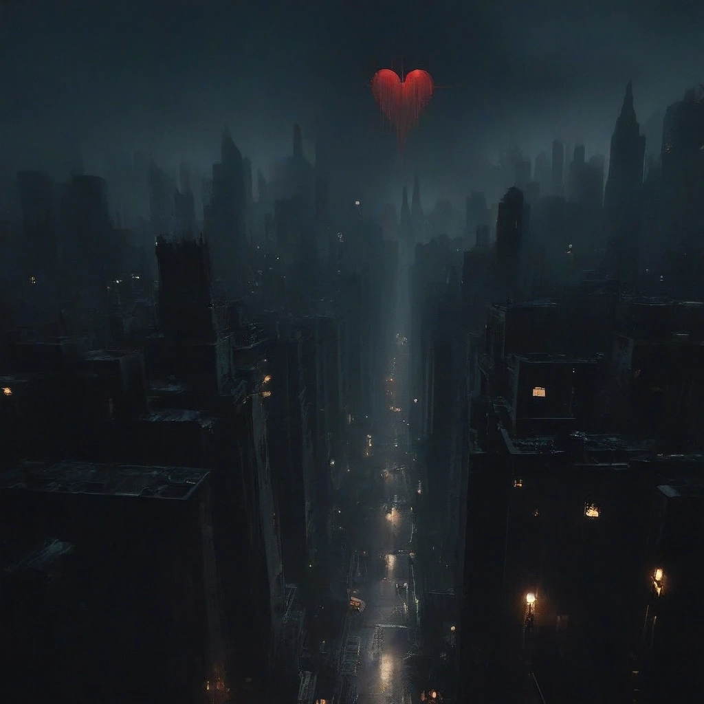 dark city and a small heartbeat on the top — работа пользователя Могущественная Тьма