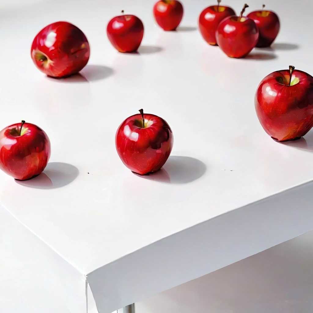 a red apple on a white table — работа пользователя Эффектная Сфера