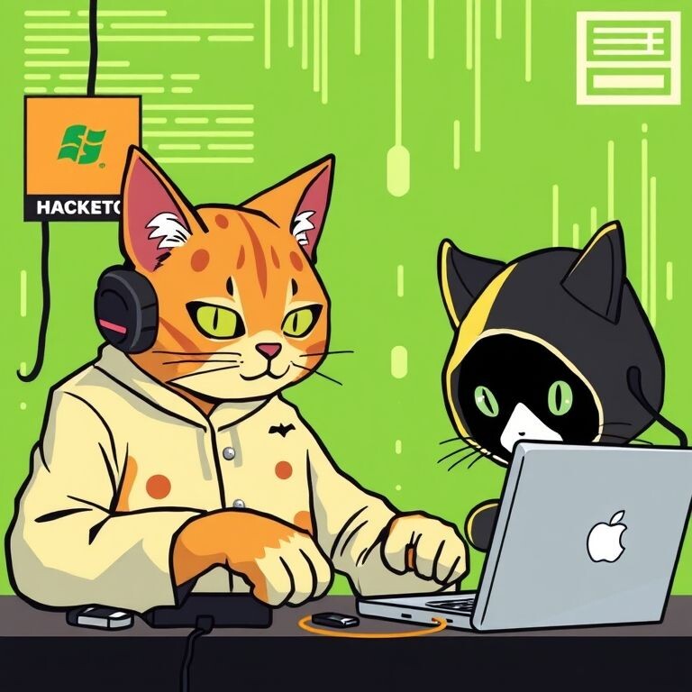 Котики хакеры — работа пользователя Странная Секунда