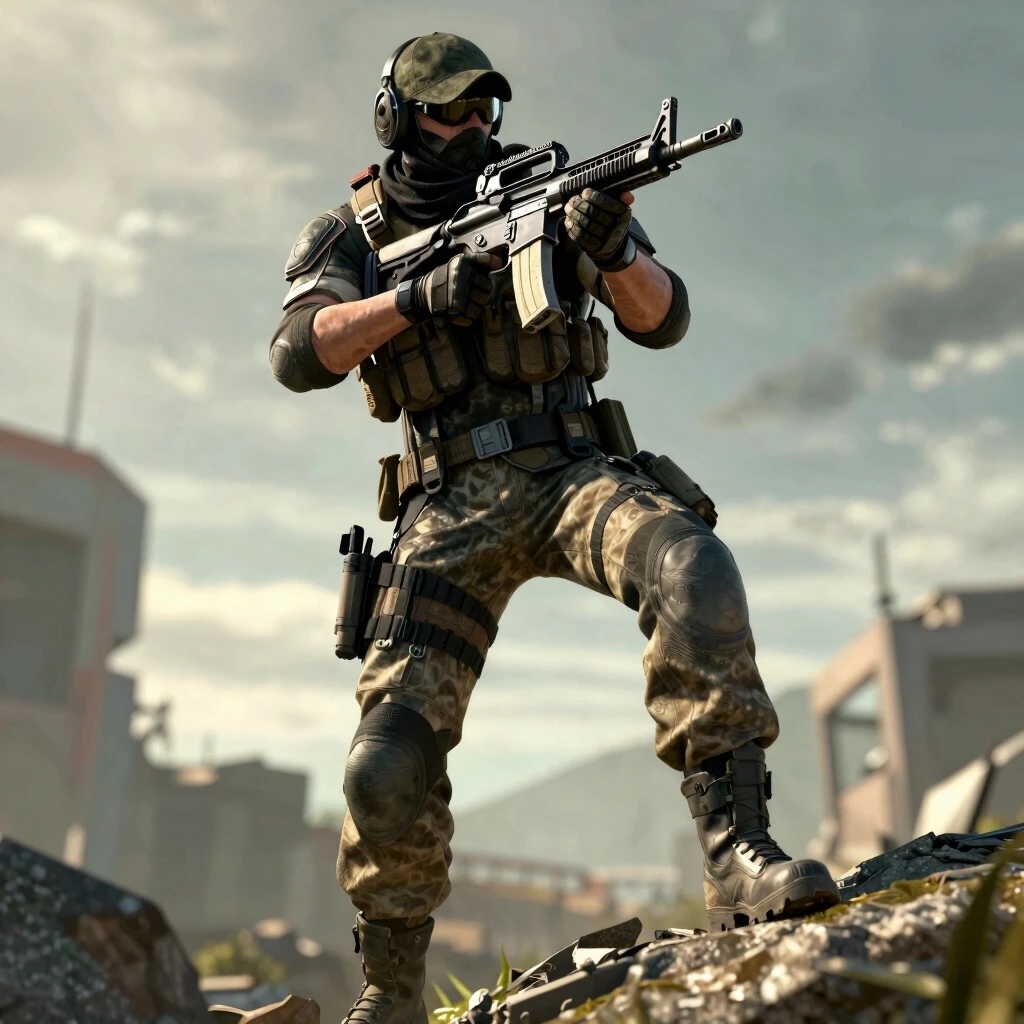снайпер Молчунья из Metal Gear Solid V , залезла ко мне на плечи , — работа пользователя Кисть художника