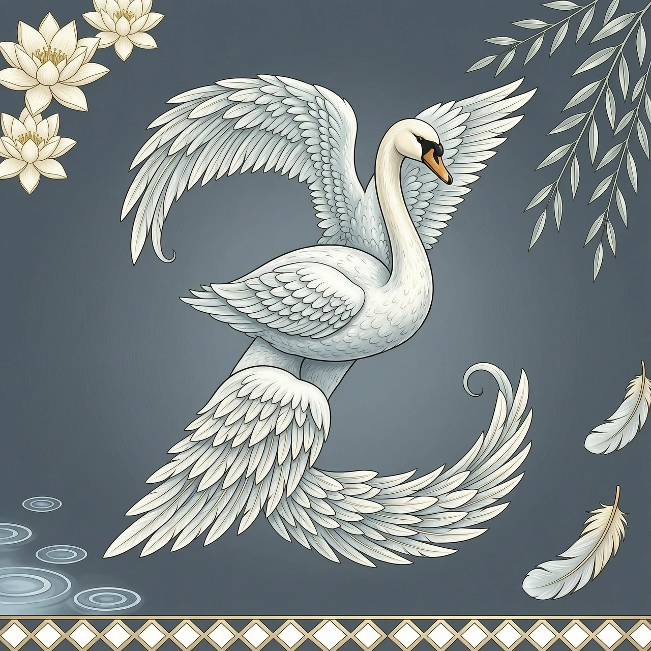 letter Z in the form of a swan — работа пользователя Экстравагантная Бестия