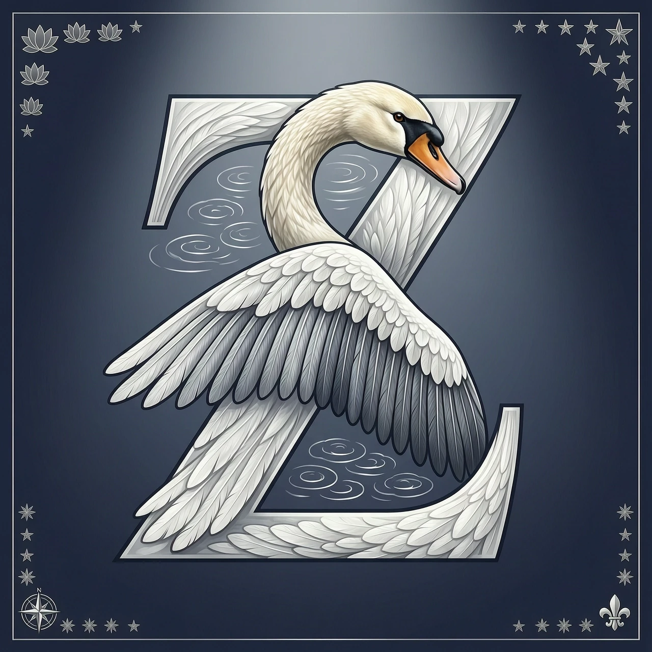 letter Z in the form of a swan — работа пользователя Экстравагантная Бестия