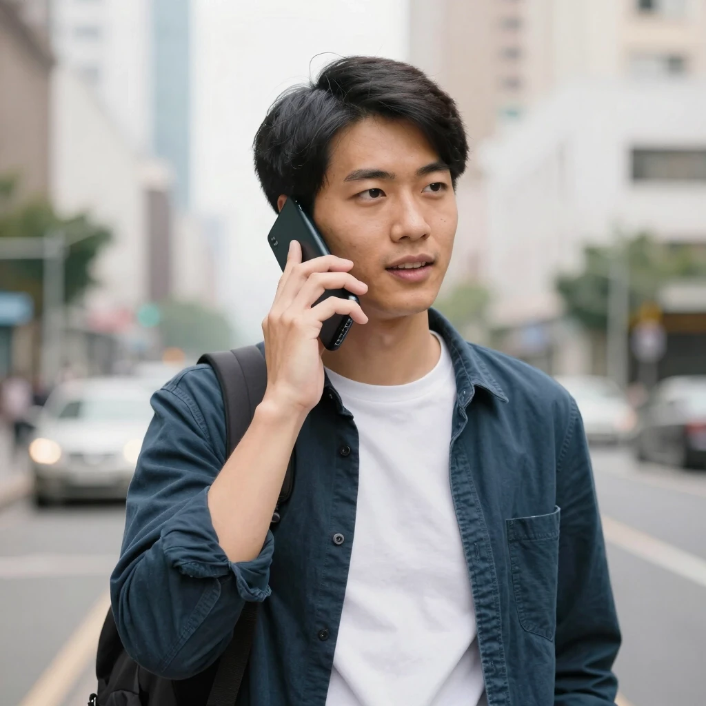 A guy is talking on a mobile phone — работа пользователя Космический Полет