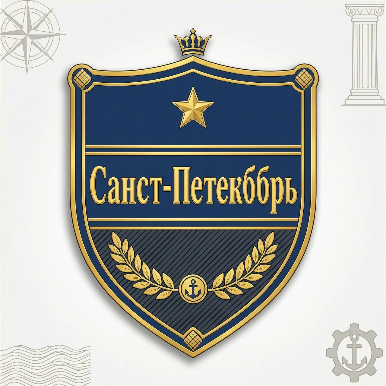 исправить слово Санкт-Петербург. Форму сделать в виде щита — работа пользователя Революционная Оптика
