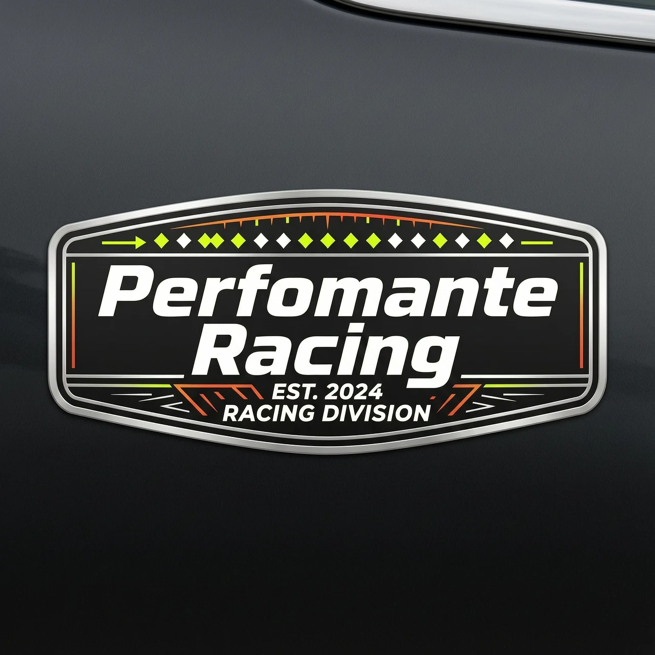 Создай наклейку на машину Perfomante Racing без лишнего с красивым шрифтом — работа пользователя Огромная Искра